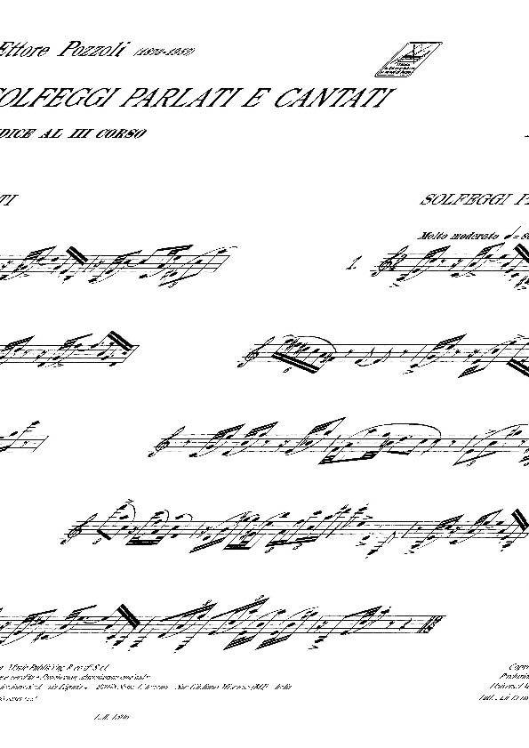 Solfeggi Parlati E Cantati - Appendice Al III Corso